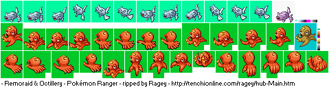 Pokémon Ranger - Remoraid & Octillery