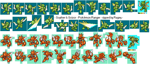 Pokémon Ranger - Scyther & Scizor