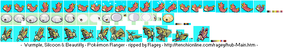 Pokémon Ranger - Wurmple, Silcoon & Beautifly