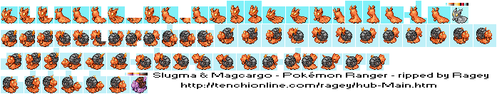 Pokémon Ranger - Slugma & Magcargo