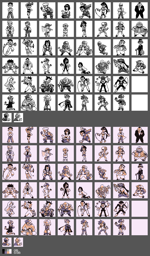 Pokémon Red / Blue - Characters (Battle)