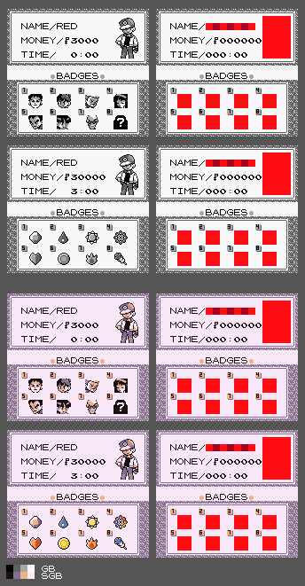 Pokémon Red / Blue - Trainer Card