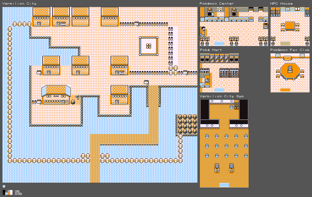 Pokémon Red / Blue - Vermillion City