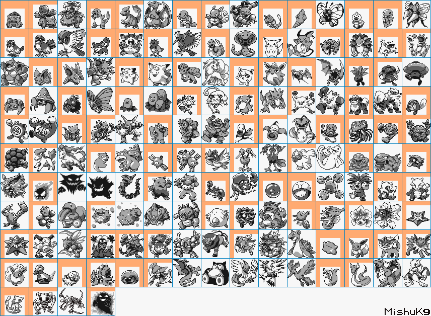 Pokémon Yellow - Pokémon (Grayscale Front)