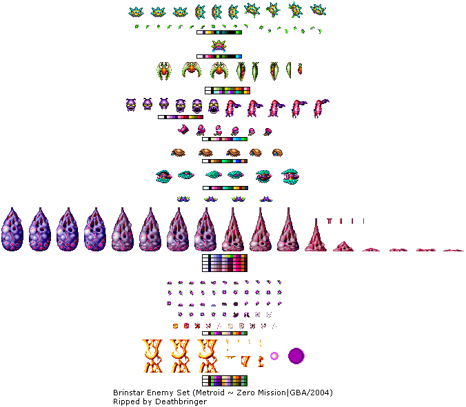 Metroid Zero Mission - Brinstar Enemies