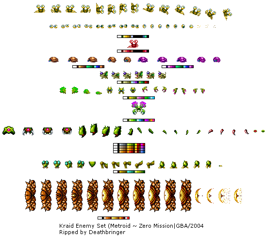 Metroid Zero Mission - Kraid Enemies