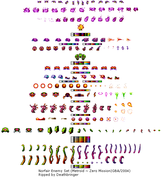 Metroid Zero Mission - Norfair Enemies