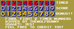 Final Fight 2 - Timer Numbers