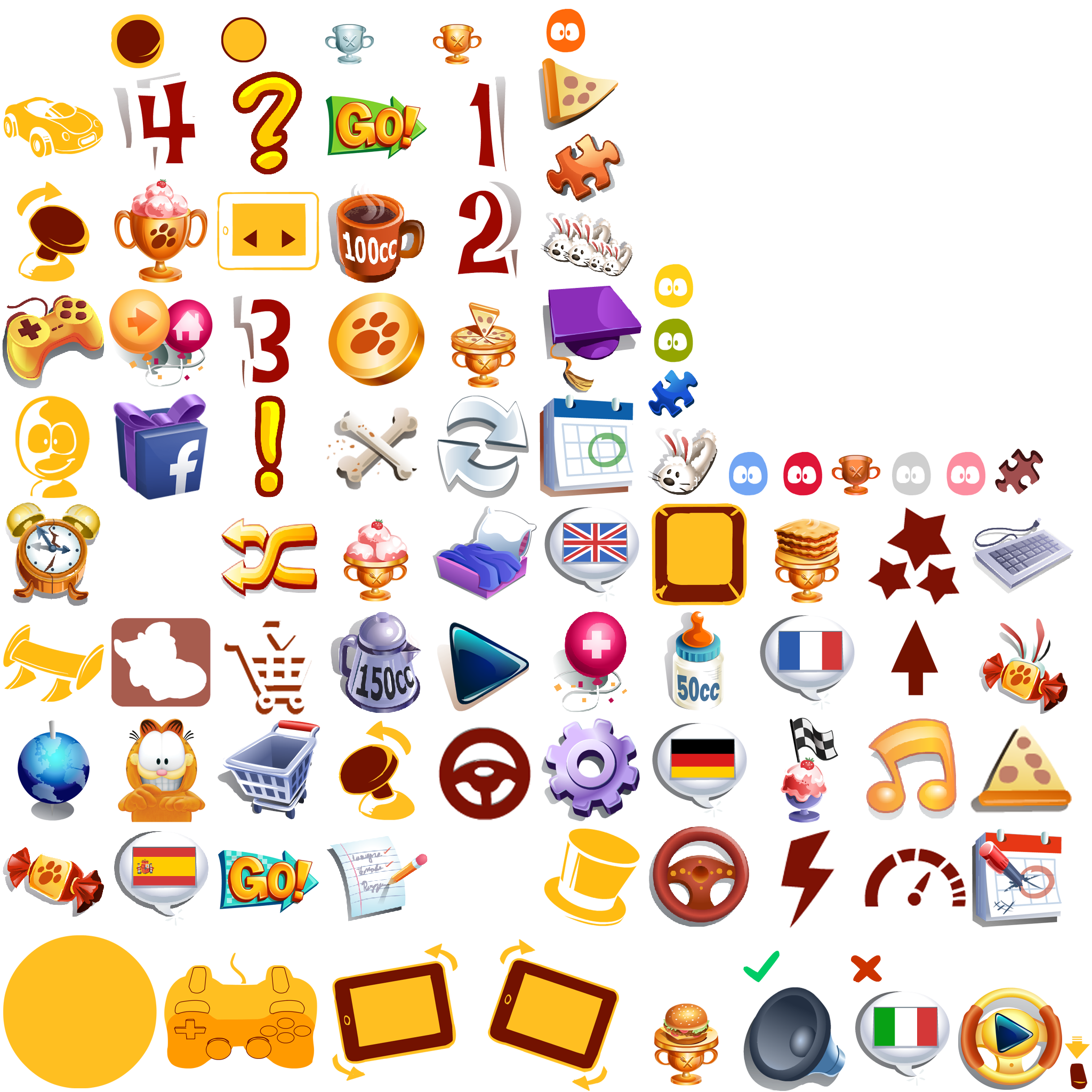 Garfield Kart - Icons