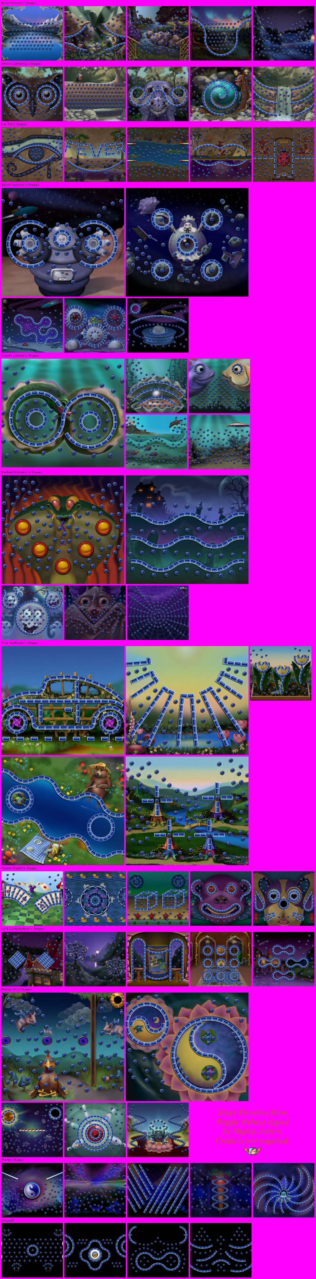 Peggle Deluxe - Stage Previews
