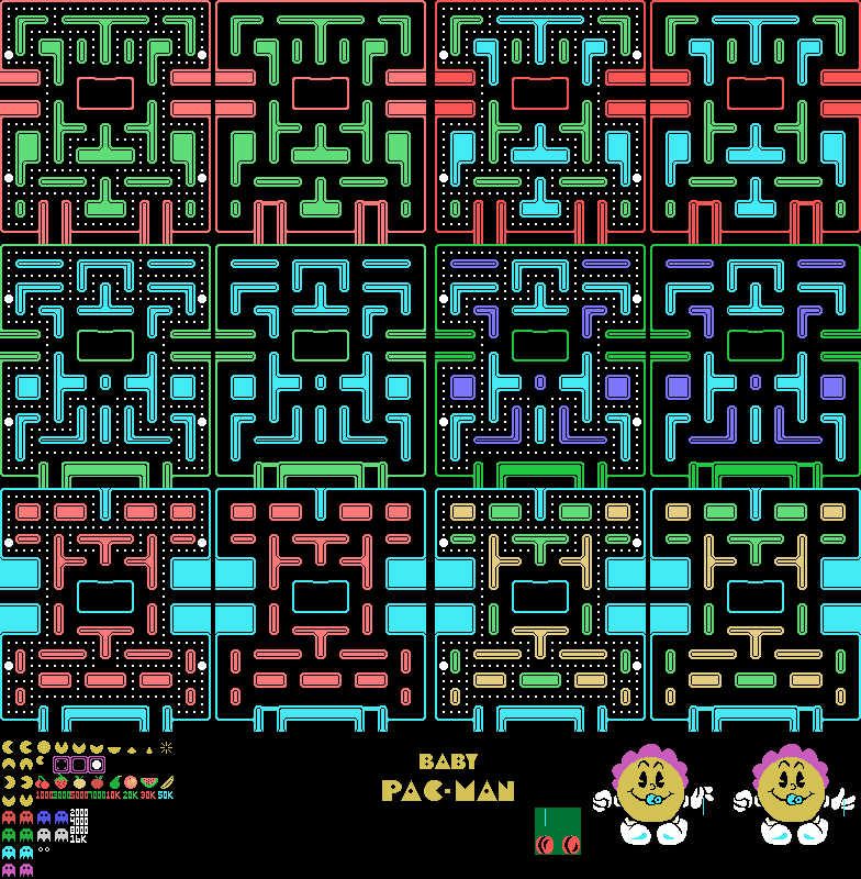 Pac Man Sprites No Background