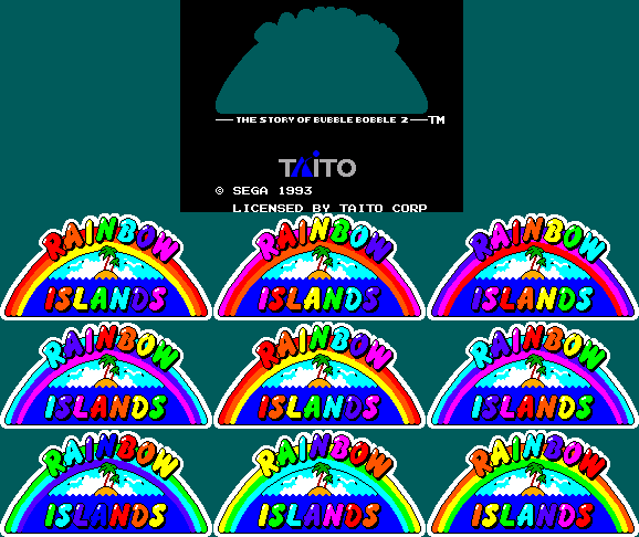 Rainbow Islands (PAL) - Title Screen