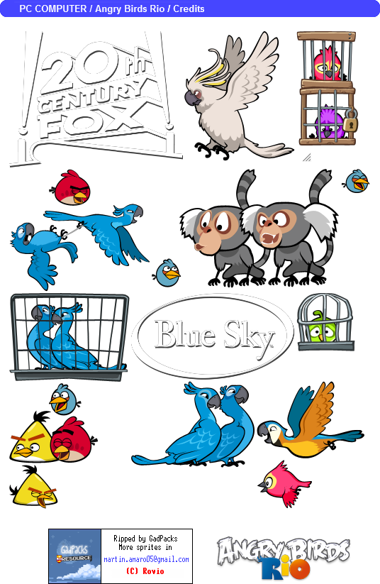 Angry Birds Rio - Credits Screen