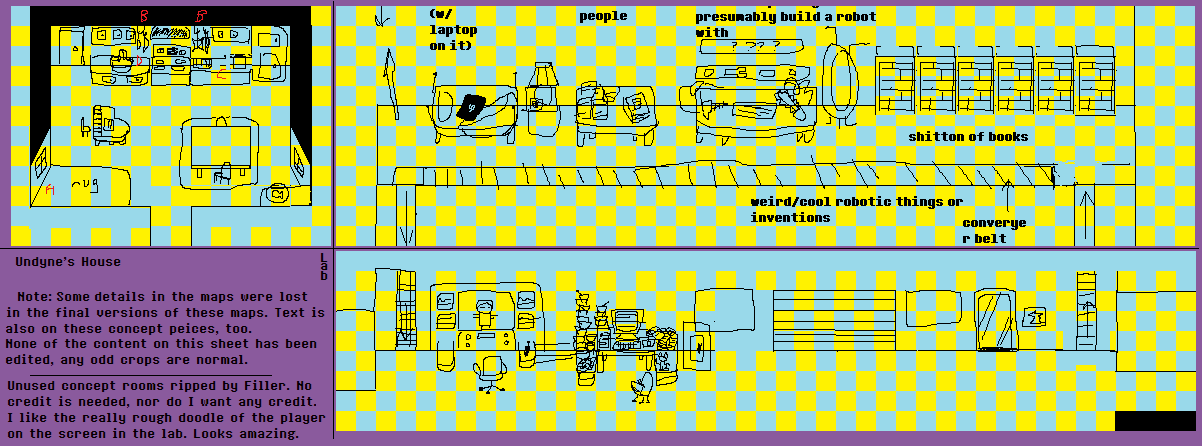 Undertale - Map Concept Drawings