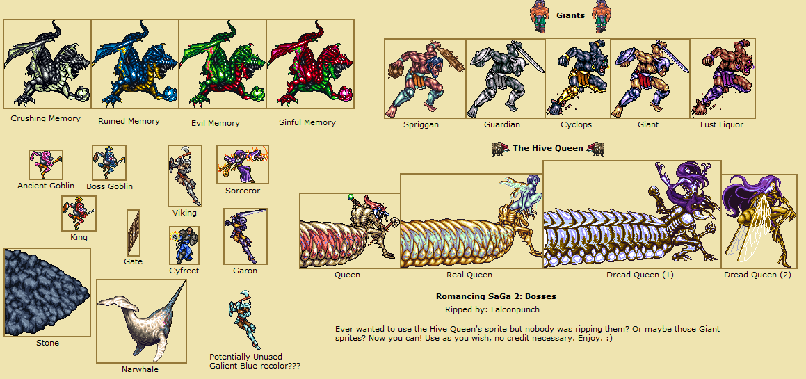 Romancing SaGa 2 - Bosses