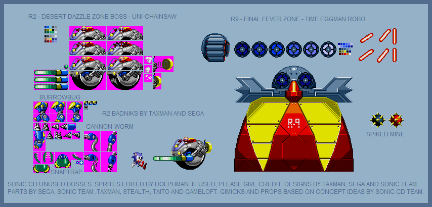 Sonic the Hedgehog Customs - Sonic CD Scrapped Bosses