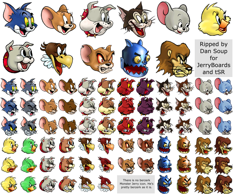 Tom and Jerry in War of the Whiskers - Character Icons
