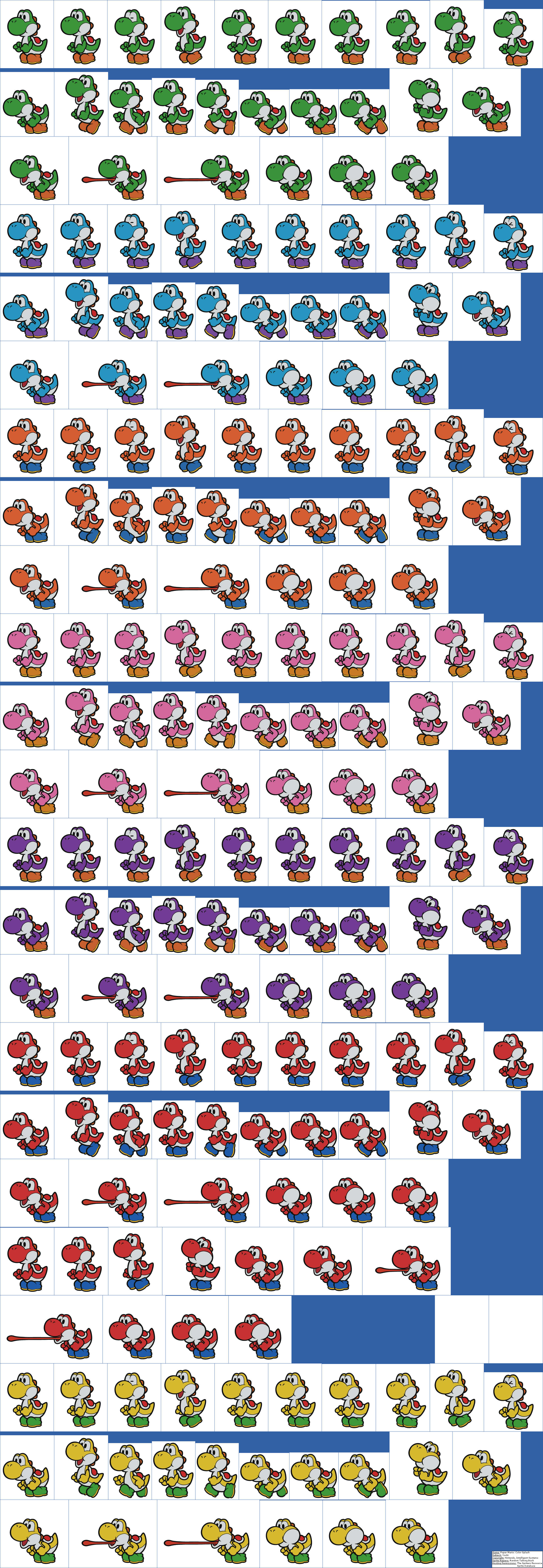 Wii U - Paper Mario: Color Splash - Yoshi - The Spriters Resource