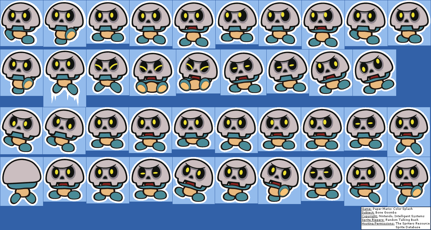 Paper Mario: Color Splash - Bone Goomba