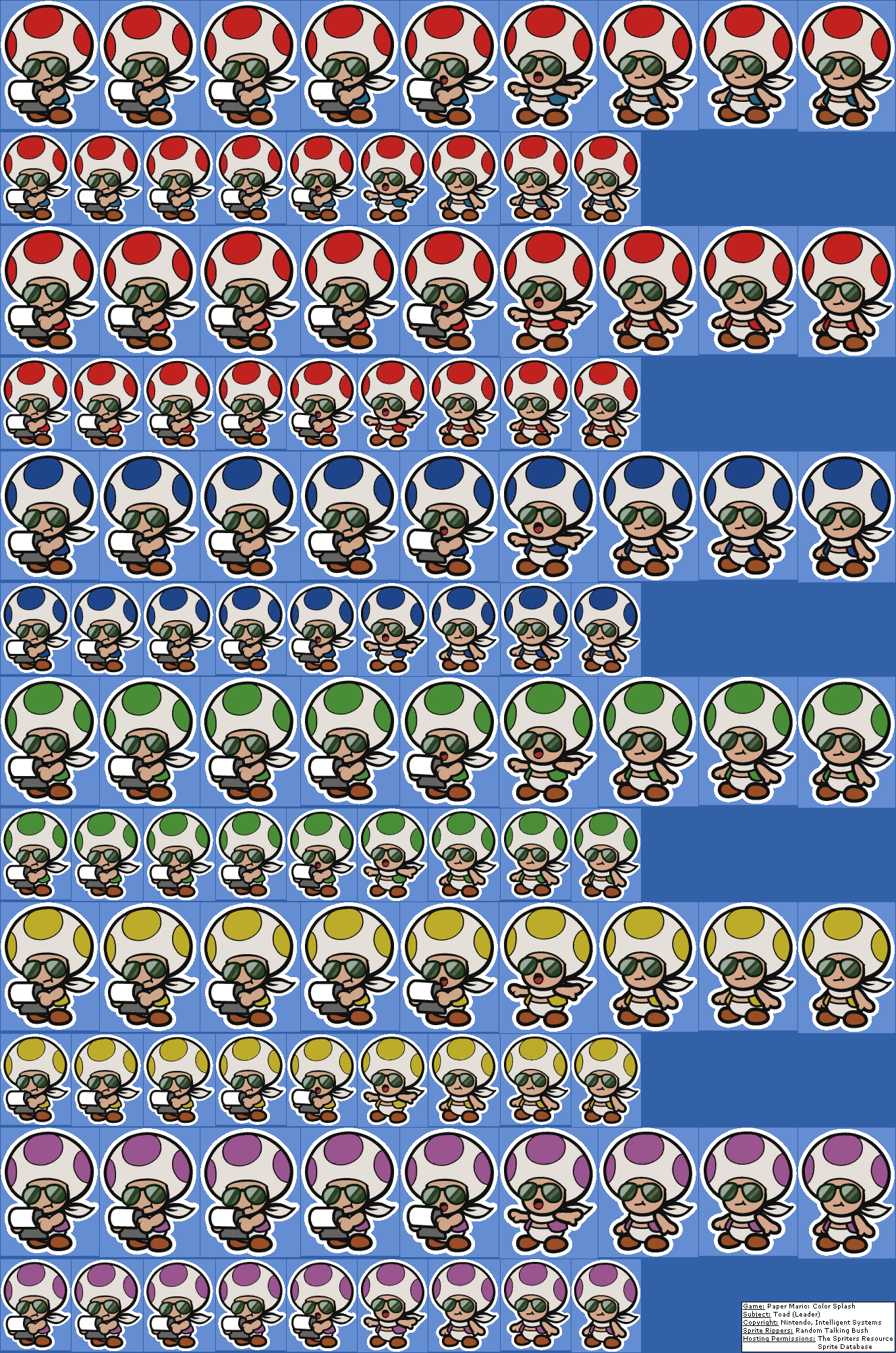 The Spriters Resource - Full Sheet View - Paper Mario: Color Splash