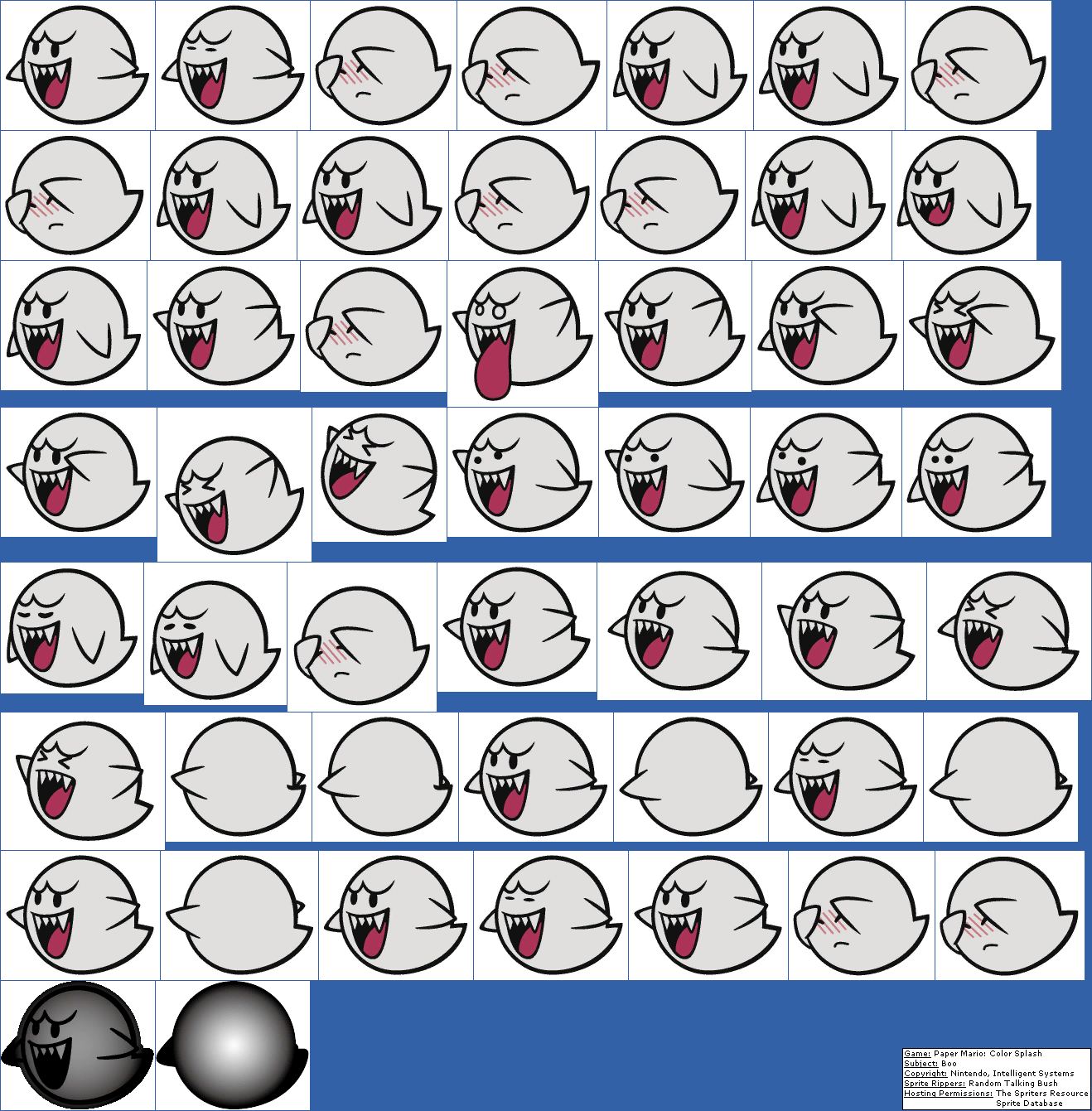 Wii U - Paper Mario: Color Splash - Boo - The Spriters Resource
