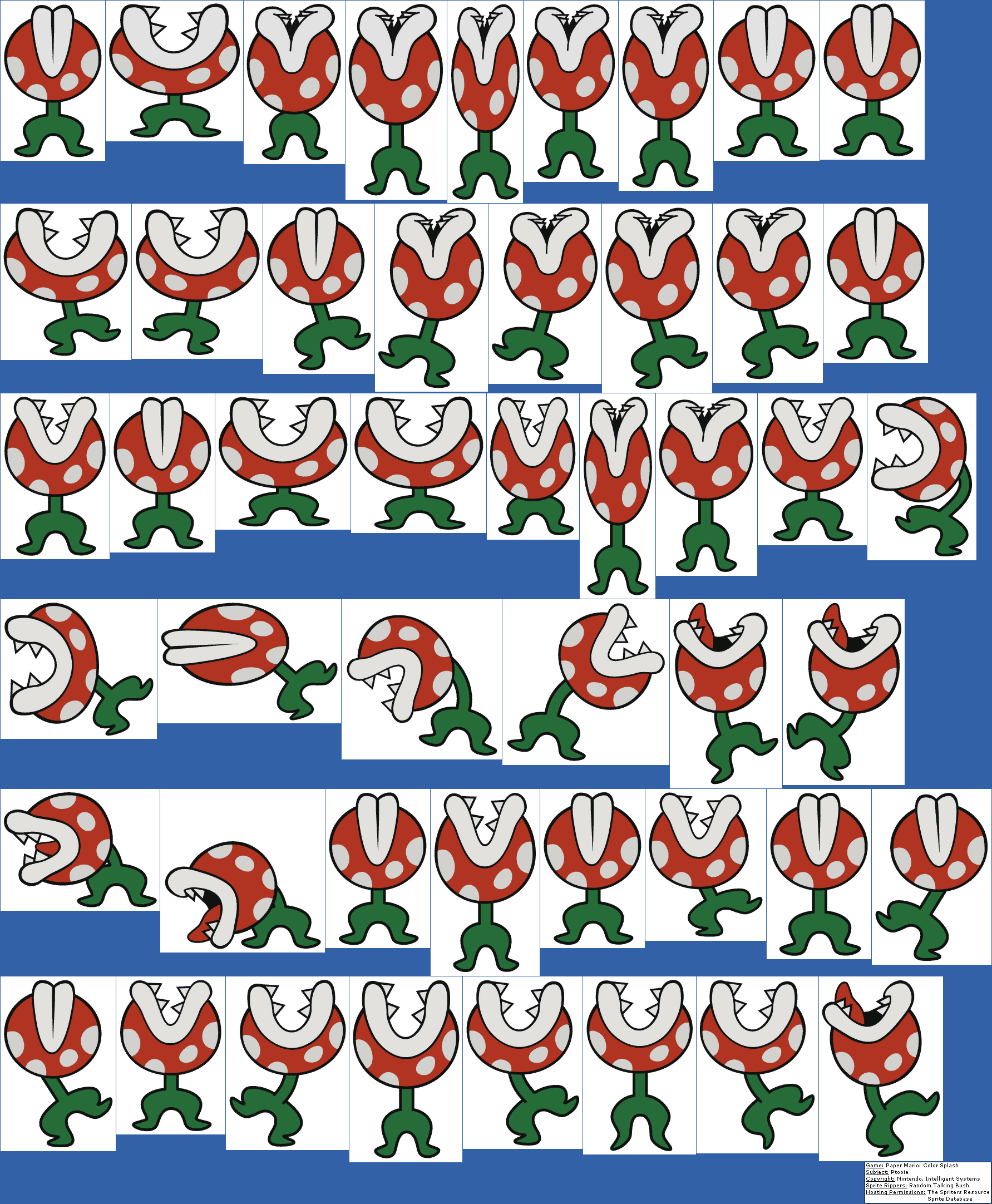 Wii U - Paper Mario: Color Splash - Ptooie - The Spriters Resource