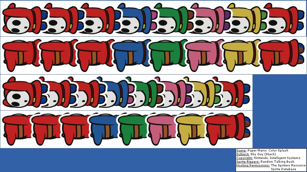 The Spriters Resource - Full Sheet View - Paper Mario: Color Splash