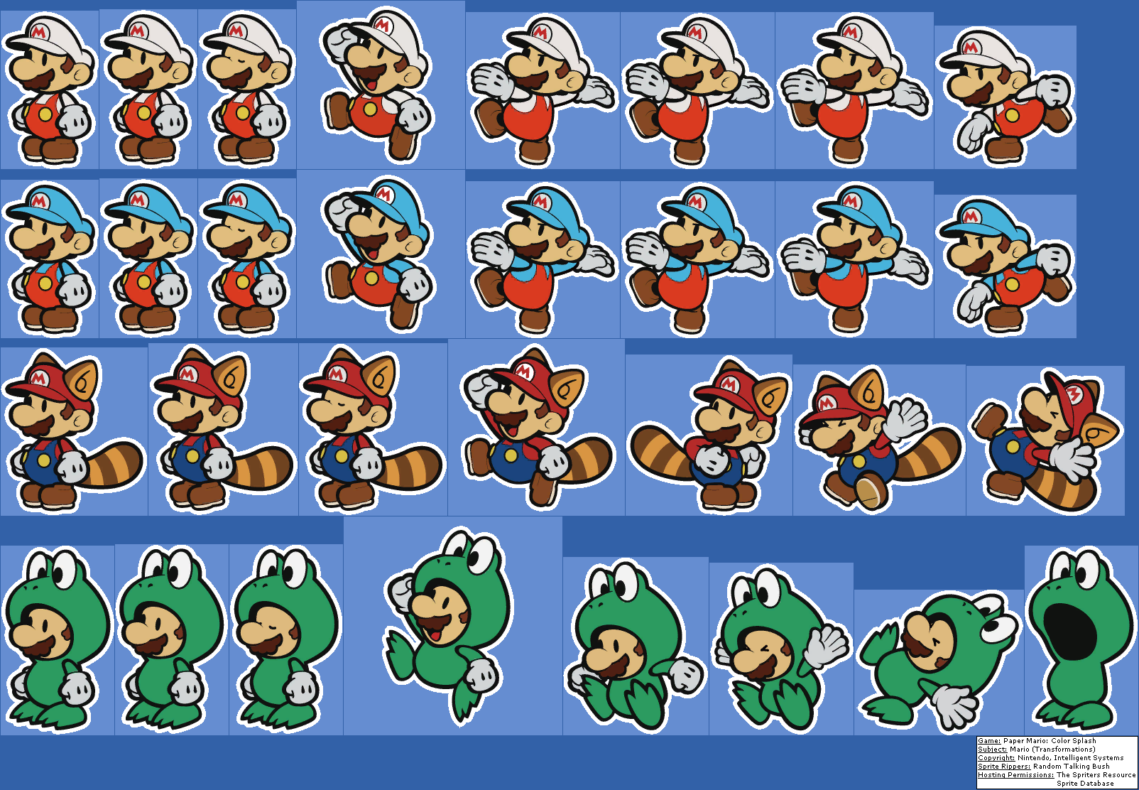 Paper Mario: Color Splash - Mario (Transformations)