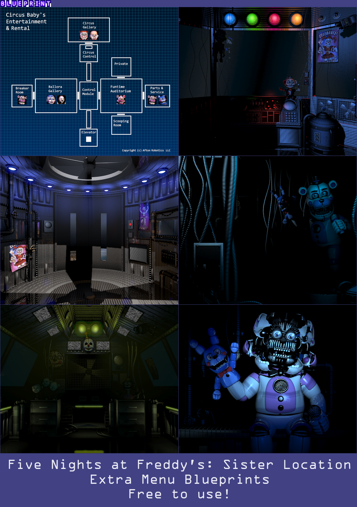 Five Nights at Freddy's: Sister Location - Extra Menu Blueprint