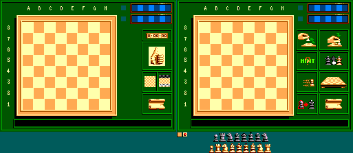 Sega Chess - Pieces & Board (2D View)