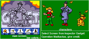 Inspector Gadget: Operation Madkactus - Character Select Screen