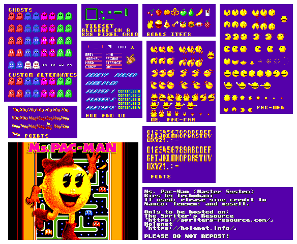 Ms. Pac-Man - General Sprites