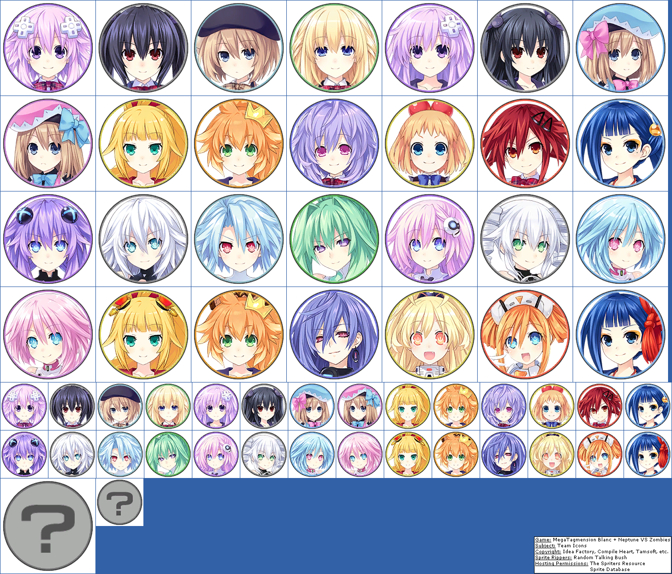 MegaTagmension Blanc + Neptune VS Zombies - Team Icons