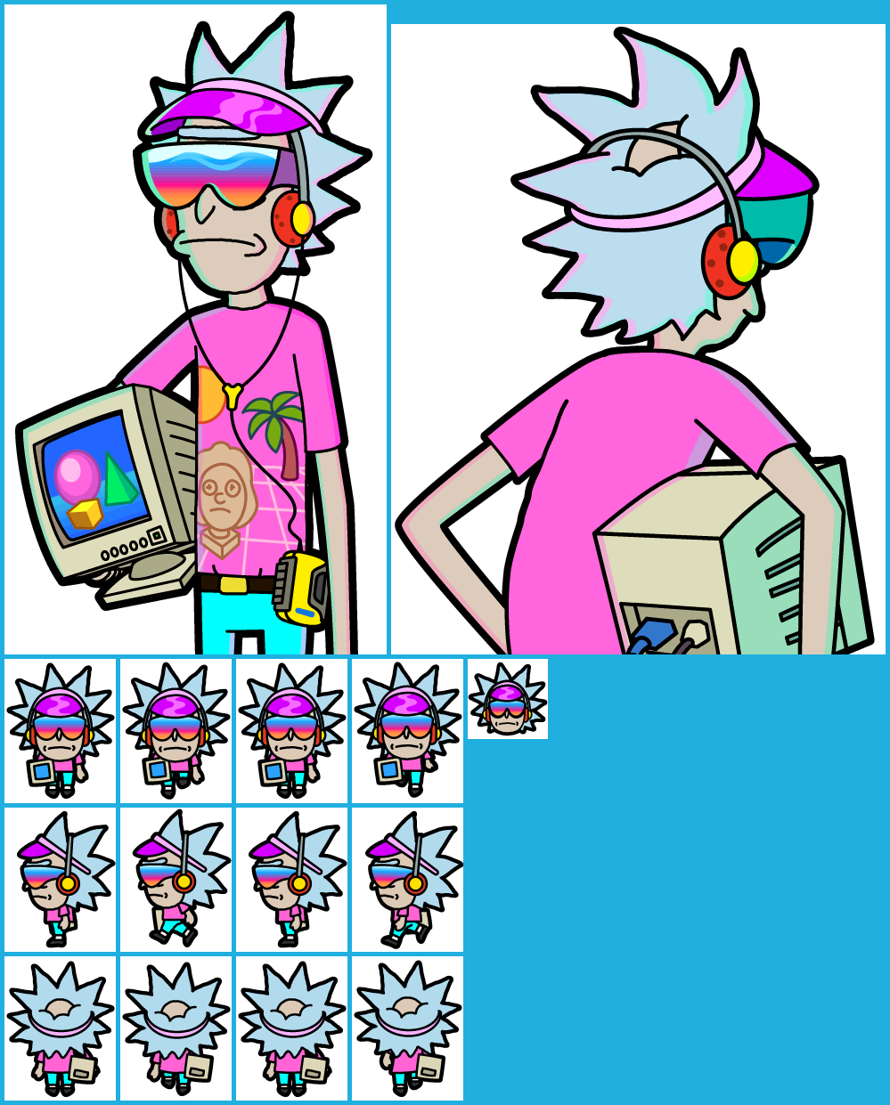 Vaporwave Rick