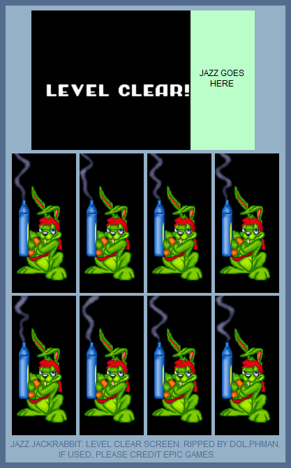 Jazz Jackrabbit - Level Clear Screen