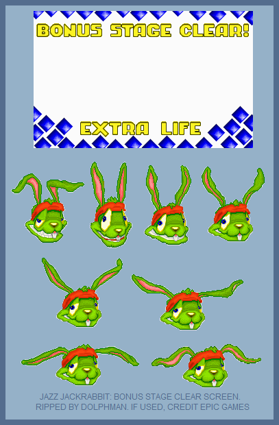 Jazz Jackrabbit - Bonus Stage Clear Screen