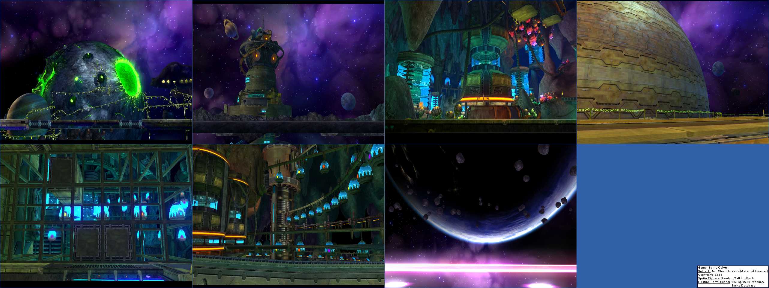 Sonic Colors - Act Clear Screens (Asteroid Coaster)