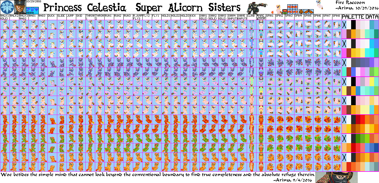 Super Pony All-Stars: Super Alicorn Sisters (Hack) - Princess Celestia (Raccoon)