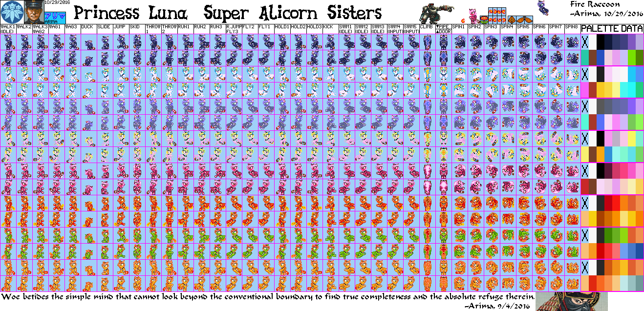 Super Pony All-Stars: Super Alicorn Sisters (Hack) - Princess Luna (Raccoon)