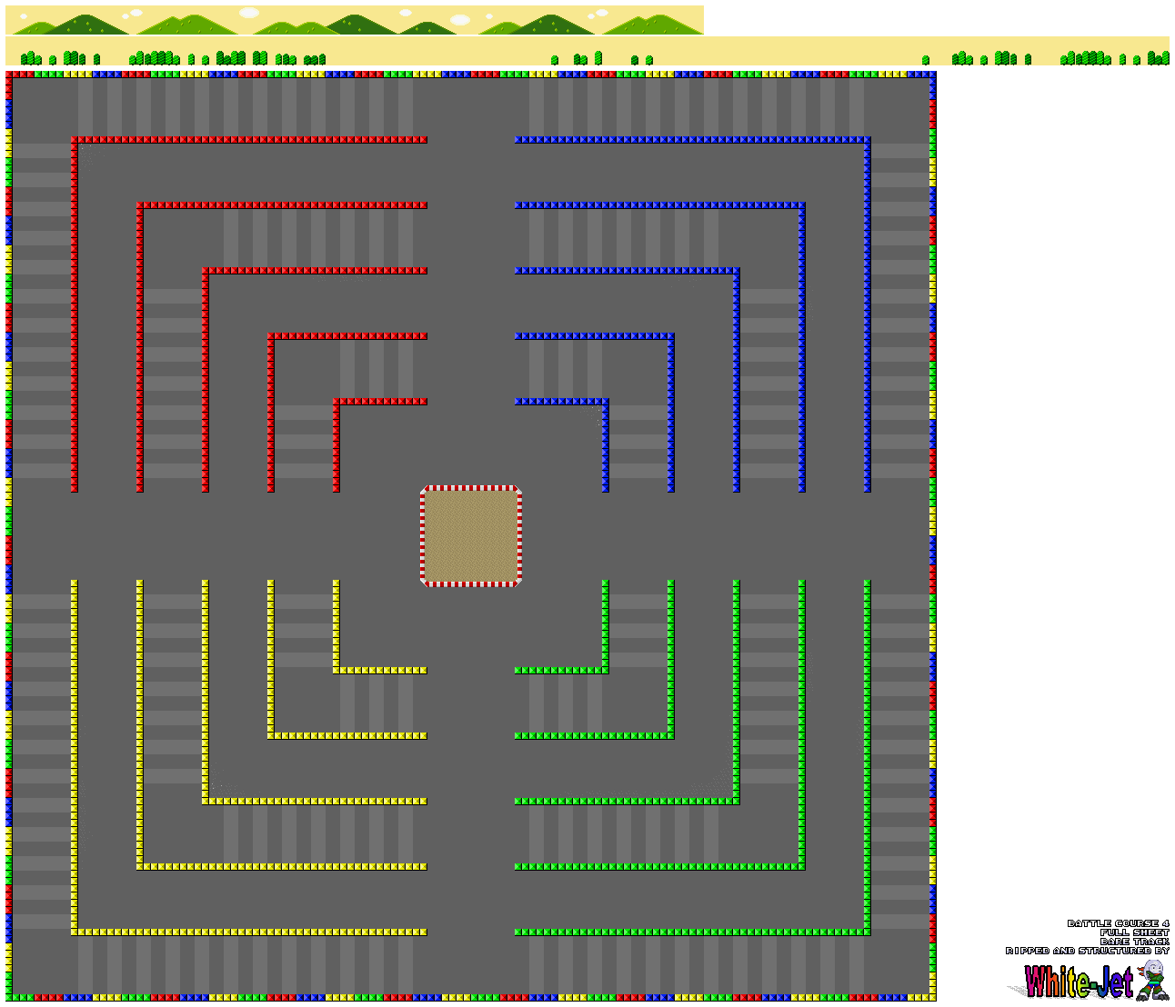 Super Mario Kart - Battle Course 4 (No Sprites)