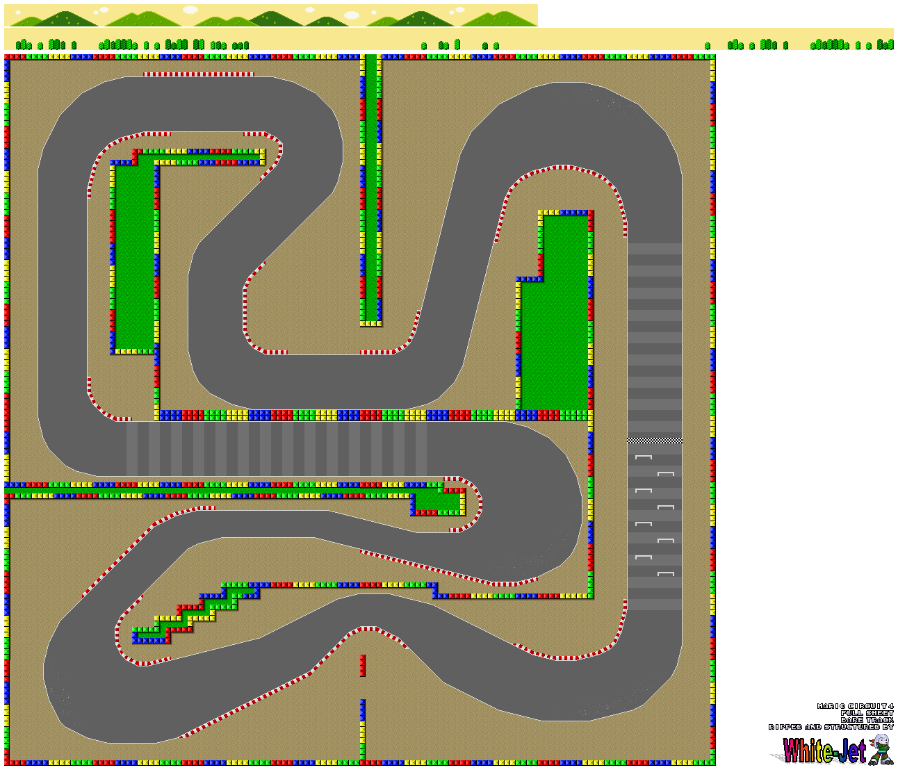 Super Mario Kart - Mario Circuit 4 (No Sprites)