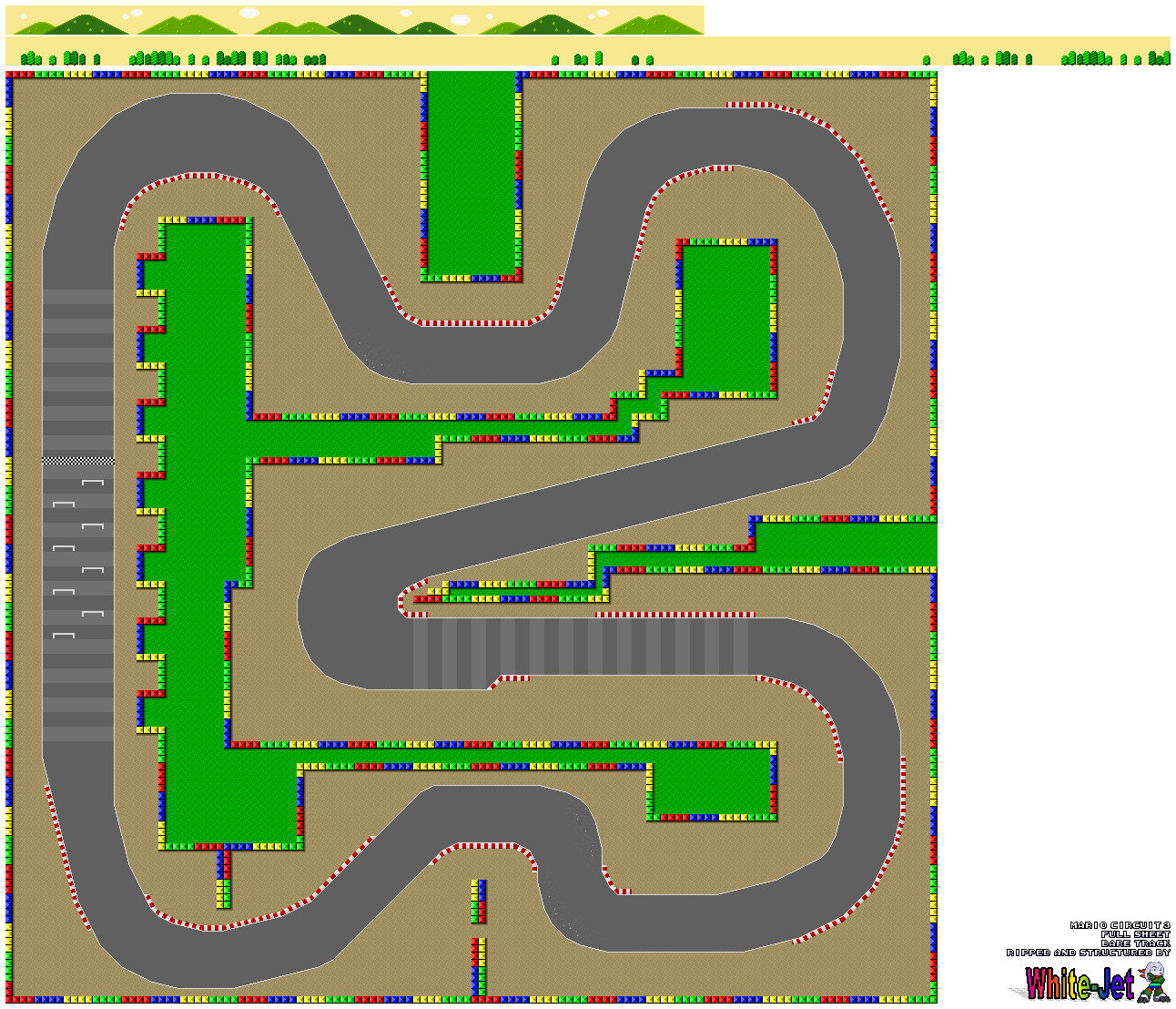 Super Mario Kart - Mario Circuit 3 (No Sprites)