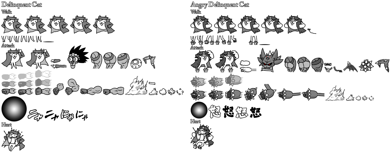 Battle Cats Sprite Sheets