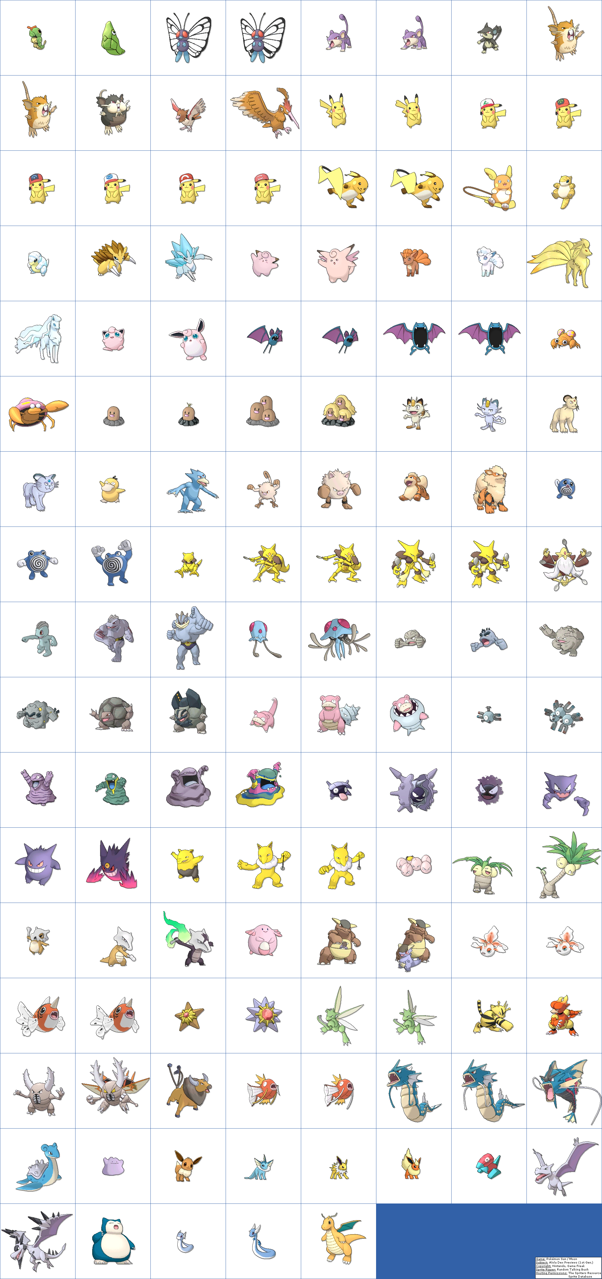 Alola Dex Previews (1st Generation, Normal)