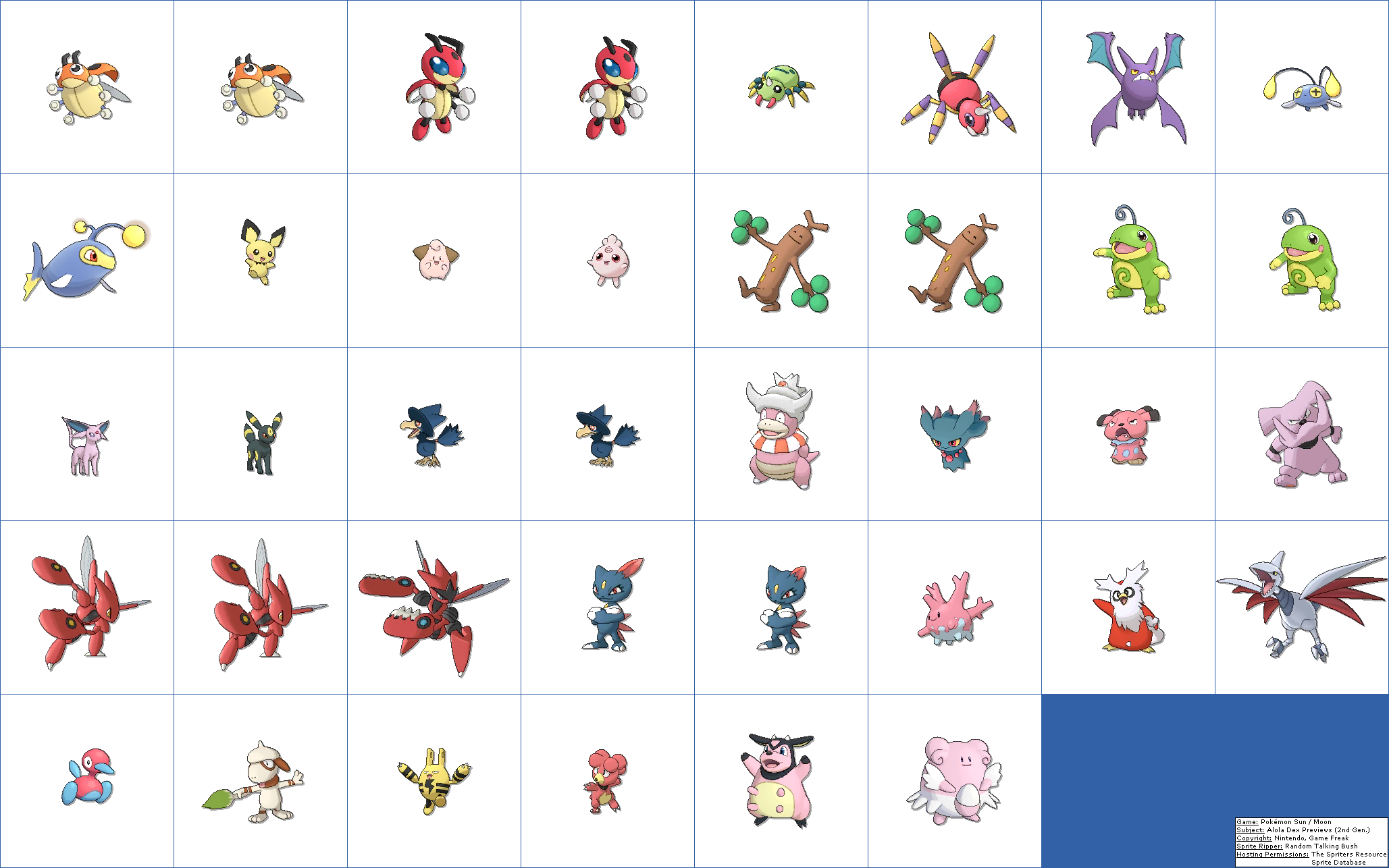 Alola Dex Previews (2nd Generation, Normal)