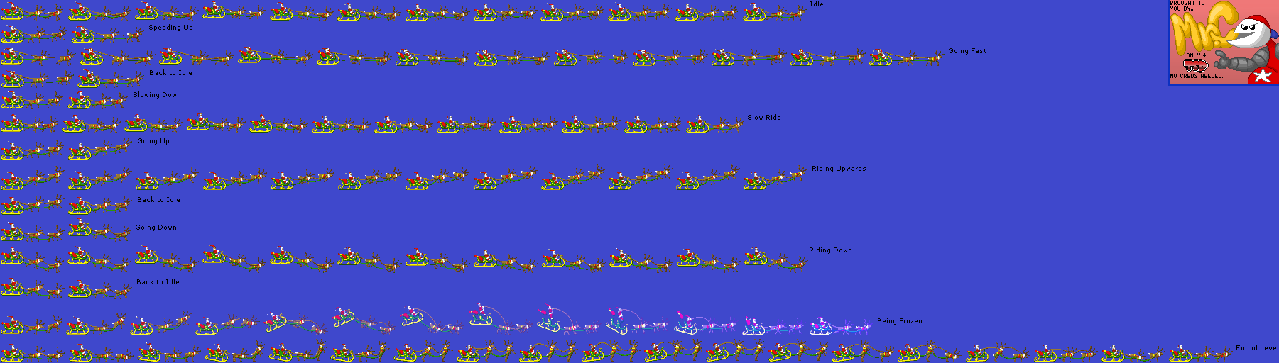 Santa Claus (Sleigh & Reindeer)