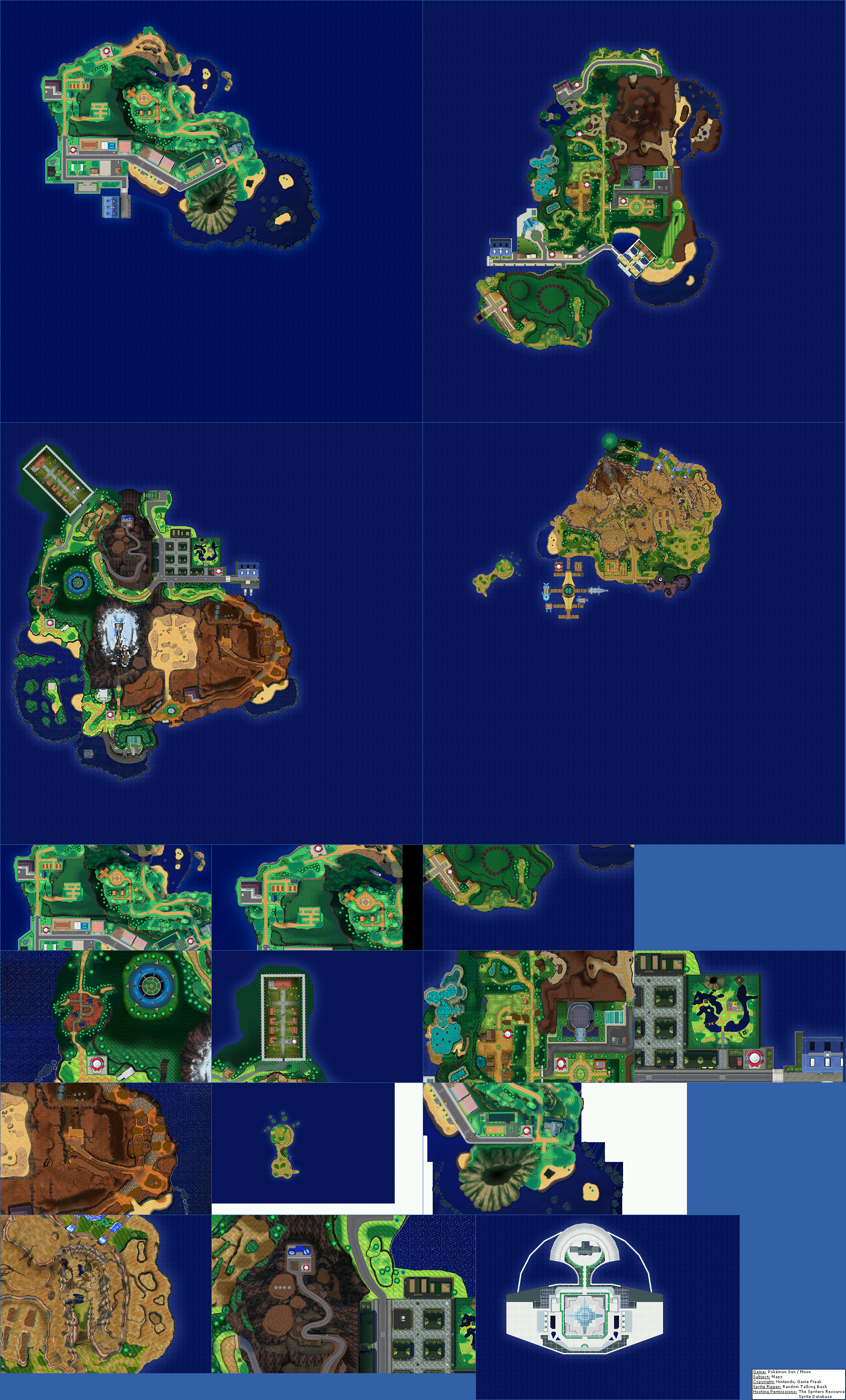 Pokémon Sun / Moon - Maps