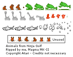Ninja Golf (Atari 7800) - Animals