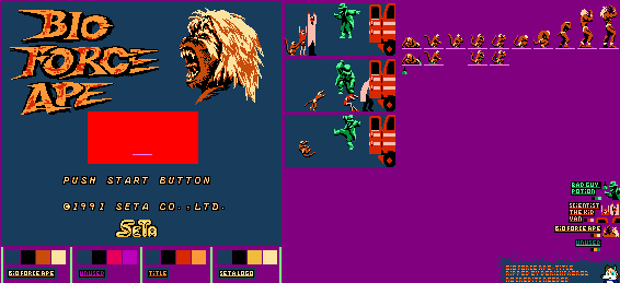 Bio Force Ape (Prototype) - Title Screen