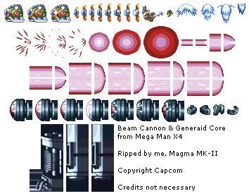 Mega Man X4 - Beam Canon & Generaid Core